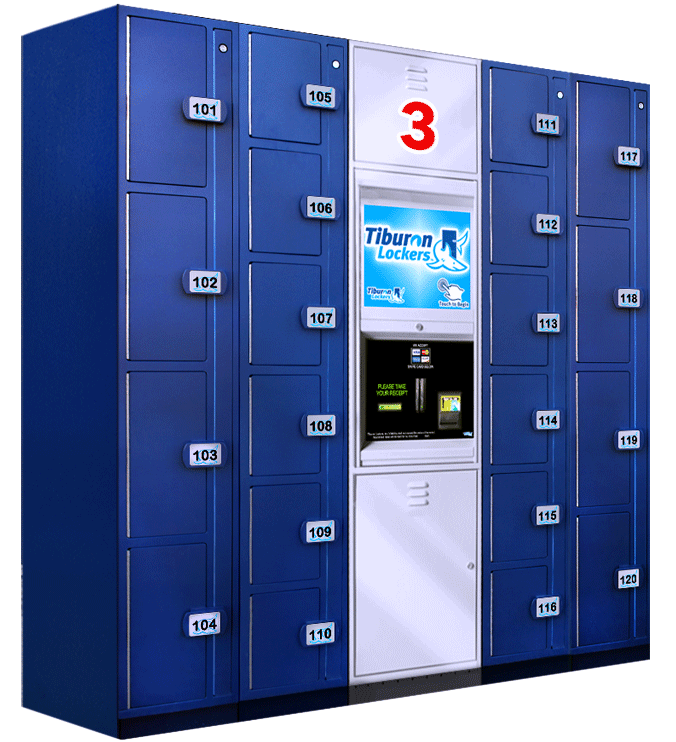 Tiburon UV heat resistant plastic lockers